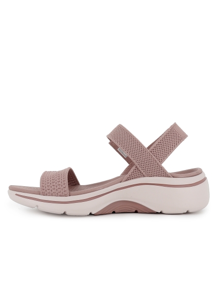 Sandalia deportiva vegana con velcro mujer rosa