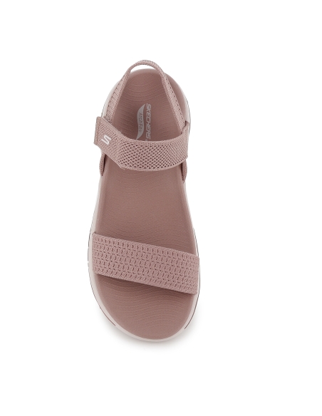 Sandalia deportiva vegana con velcro mujer rosa