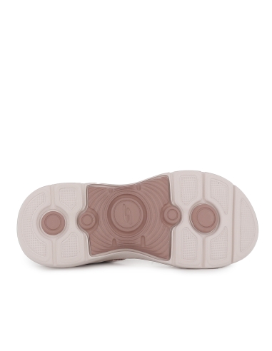 Sandalia deportiva vegana con velcro mujer rosa