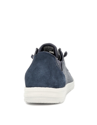 Náutico informal de lona acolchado para hombre azul