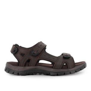 Sandalia californiana piel velcros trekking hombre marron