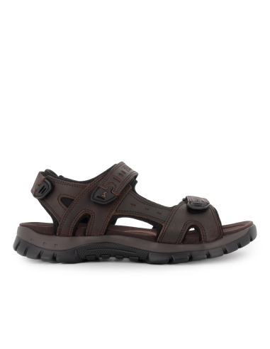 Sandalia californiana piel velcros trekking hombre marron