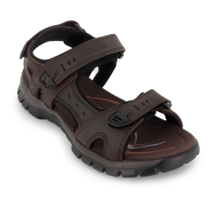 Sandalia californiana piel velcros trekking hombre marron 2