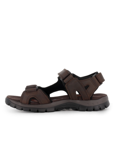 Sandalia californiana piel velcros trekking hombre marron