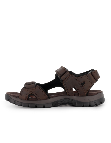 Sandalia californiana piel velcros trekking hombre marron
