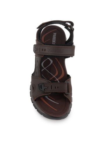 Sandalia californiana piel velcros trekking hombre marron