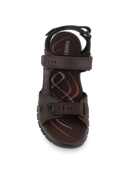 Sandalia californiana piel velcros trekking hombre marron