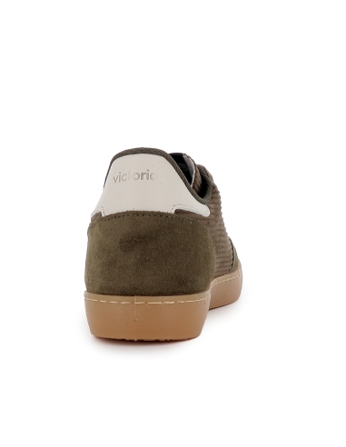 Deportivas pana y serraje suela caramelo comoda mujer verde