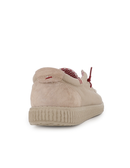 Zapatilla cordon elastico hombre canvas verano beige