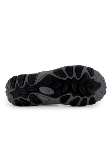 Sandalia californiana piel y textil 3 velcros hombre negro