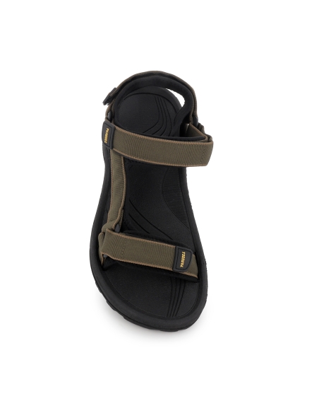 Sandalia californiana piel velcros goma ligera hombre kaki