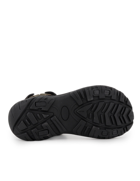 Sandalia californiana piel velcros goma ligera hombre kaki