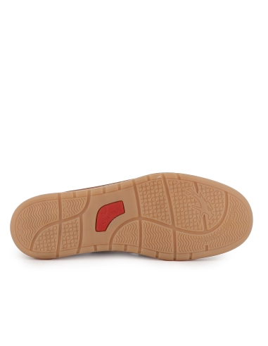 Deportivo piel troquelada con cordones elasticos hombre cuero