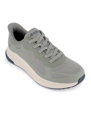 Deportivas Slip-Ins cordones elasticos y Memory Foam hombre verde