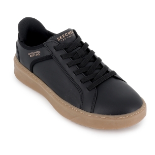 Deportivas cordones elásticos Memory Foam hombre negra 2