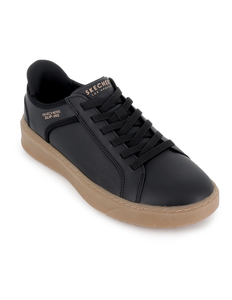 Deportivas cordones elásticos Memory Foam hombre negra
