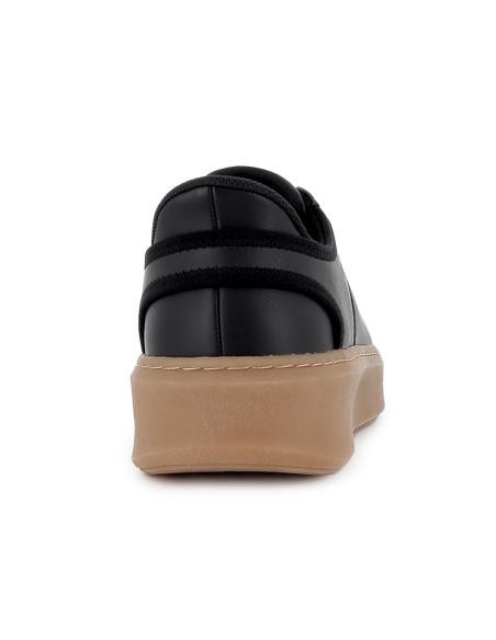 Deportivas cordones elásticos Memory Foam hombre negra