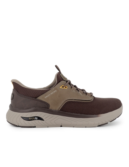 Deportivas cordones elasticos Slip-Ins hombre marron