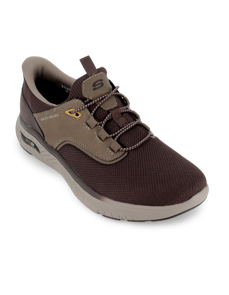 Deportivas cordones elasticos Slip-Ins hombre marron