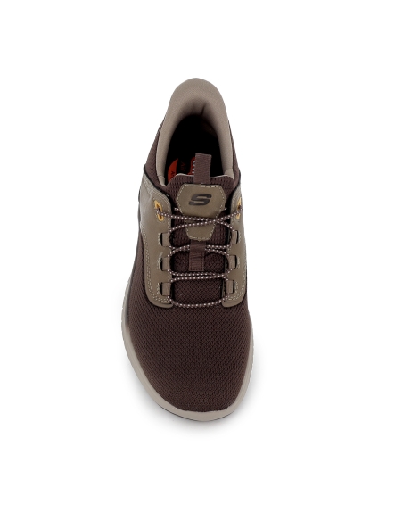 Deportivas cordones elasticos Slip-Ins hombre marron