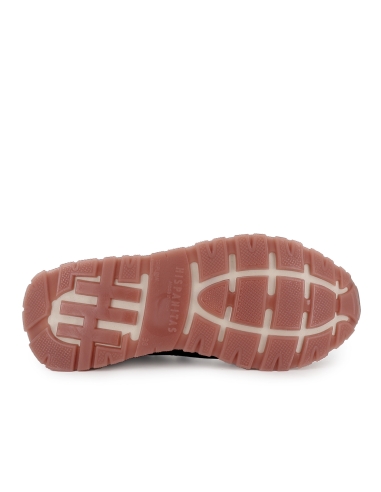 Deportivo piel metalizada cordones elasticos mujer plano rojo