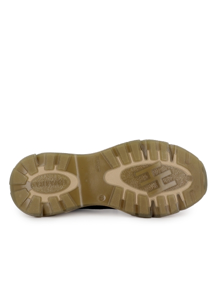 Deportivo piel metalizada cremallera mujer casual cuña rojo