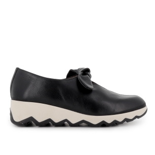 Zapato vestir piel estilo sport lazo mujer negro