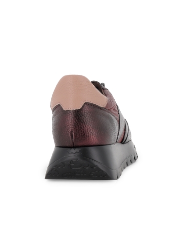 Deportiva casual piel y textil ultraligera elasticos mujer rojo