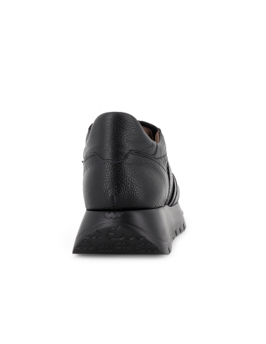 Deportiva casual piel y textil ultraligera elasticos mujer negro