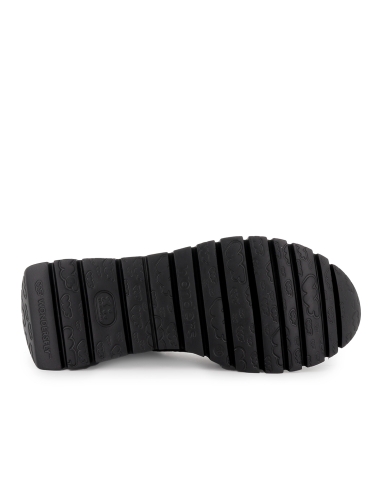 Deportiva casual piel y textil ultraligera elasticos mujer negro