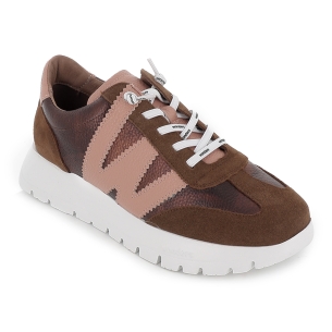 Deportiva casual cordones elásticos ultraligero mujer marron 2