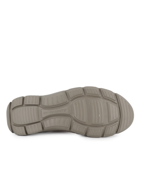 Mocasin casual piel con cordones elasticos y Slip-Ins hombre marron