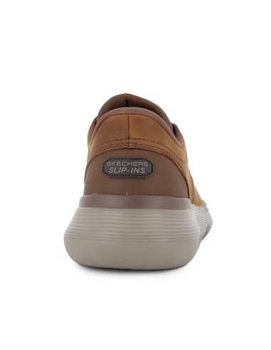 Zapato piel cordon elastico plantilla Memory Foam hombre marron