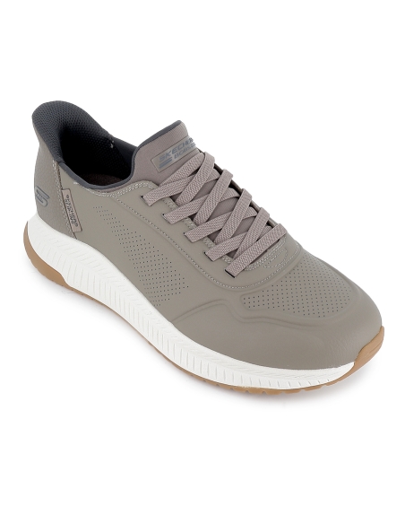 Deportivo Slip-Ins cordon elastico mujer taupe
