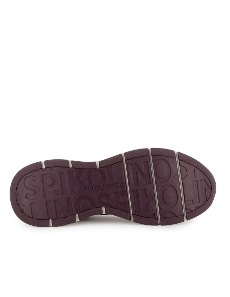 Deportivo piel y cordones elasticos cuña comoda mujer marron