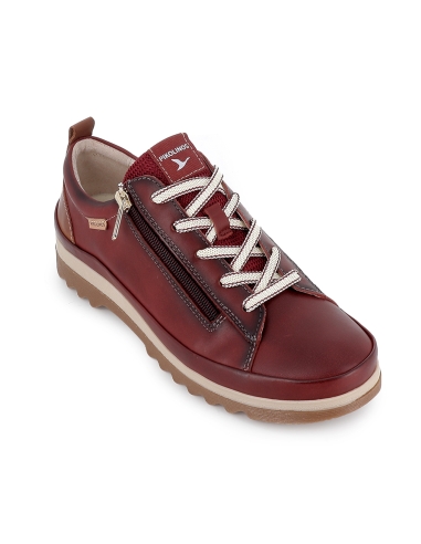 Deportiva sport cremallera piel brandy mujer