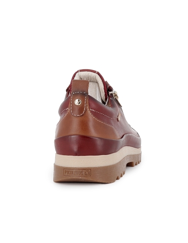 Deportiva sport cremallera piel brandy mujer