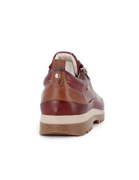 Deportiva sport cremallera piel brandy mujer