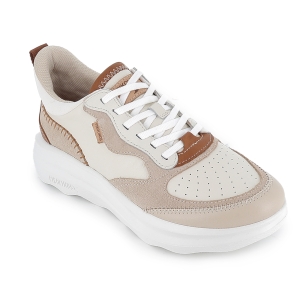 Deportiva piel cordones y cuña baja comoda mujer blanca 2
