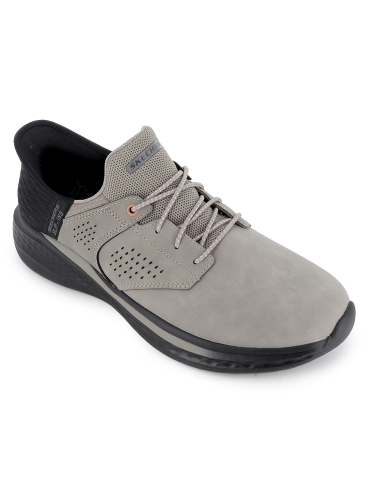 Sneakers deportivo piel Slip-Ins para hombre gris