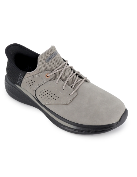 Sneakers deportivo piel Slip-Ins para hombre gris