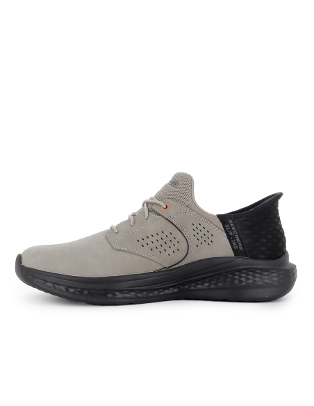 Sneakers deportivo piel Slip-Ins para hombre gris