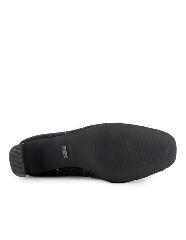 Botin punto efecto calcetin tacon 6cm mujer negro