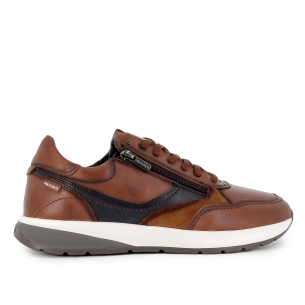 Deportiva de vestir piel con cremallera hombre cuero