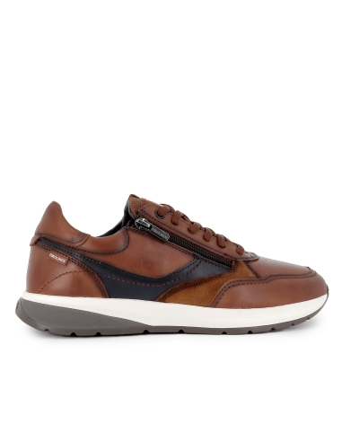 Deportiva de vestir piel con cremallera hombre cuero