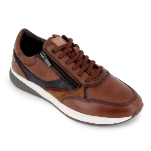 Deportiva de vestir piel con cremallera hombre cuero 2