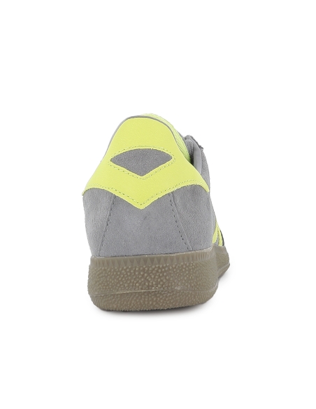 Deportiva tenis piel y serraje puntera contraste hombre gris