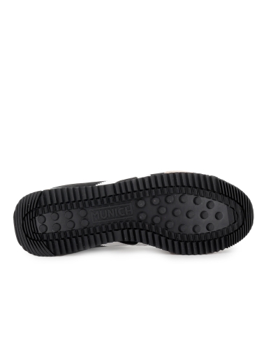 Deportiva cordones serraje y nylon hombre negra