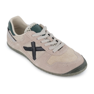 Deportivo piel cuero y textil estilo años 80 hombre camel 2