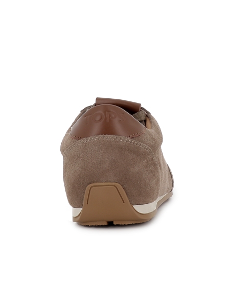 Deportivo piel serraje perfil fino suela flexible mujer taupe